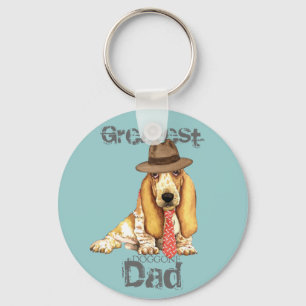 Basset Dad Keychain