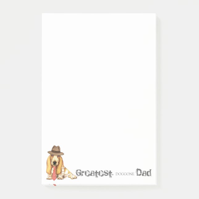 Basset Dad Post-it Notes (Front)