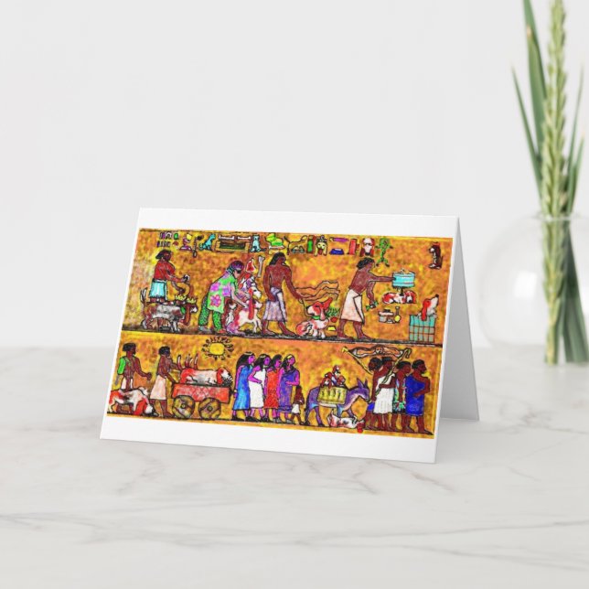 Basset Dynasty Greetings Card (Front)