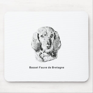 Basset Fauve de Bretagne Drawing Mouse Pad