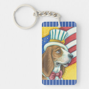 BASSET HORAIRE ONCLE SAM, PORTE - CLÉ PATRIOTIQUE