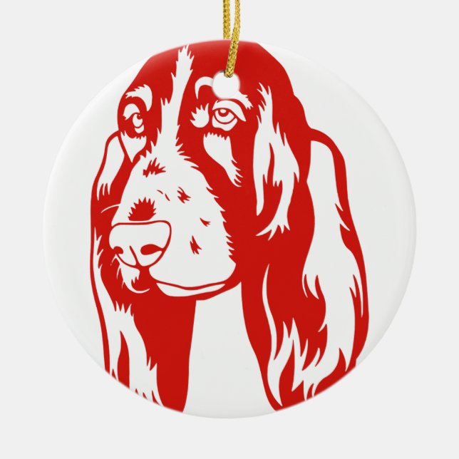 BASSET HOUND [25] CERAMIC ORNAMENT (Front)