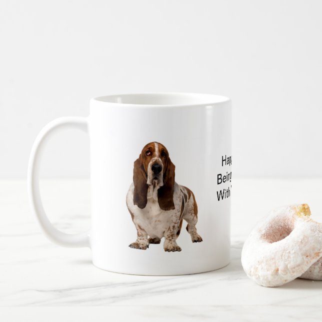 Basset Hound - "A Member Of The Family" Coffee Mug (With Donut)