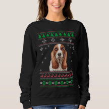 Basset Hound Amoureux des chiens Vilain Noël Sweat