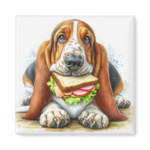 Basset Hound avec Magnet Sandwich