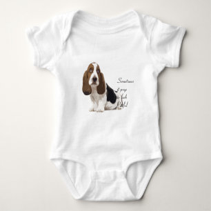Basset Hound Baby Bodysuit