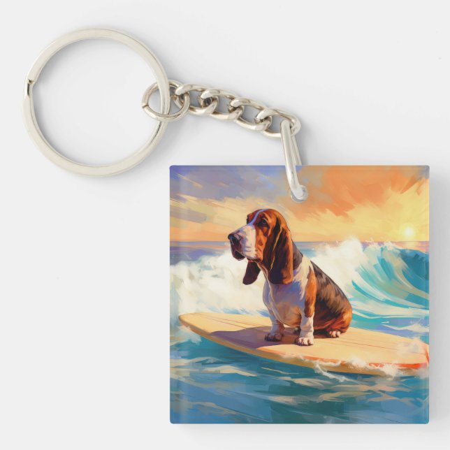 Basset Hound Beach Surf Peinture (Devant)