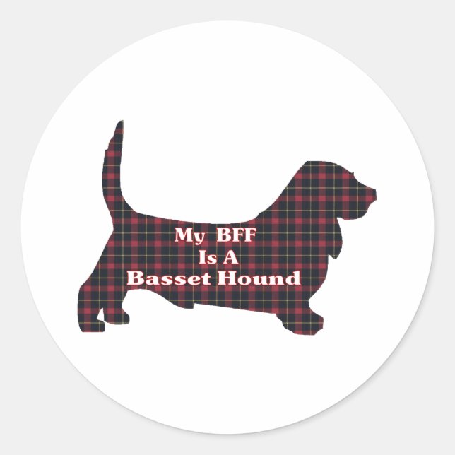 Basset Hound BFF Sticker (Front)
