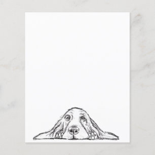 basset hound black white simple puppy dog eyes