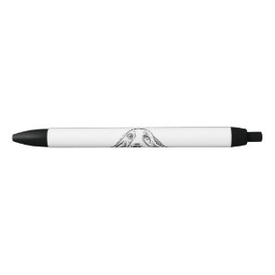 basset hound black white simple puppy dog eyes ink pen