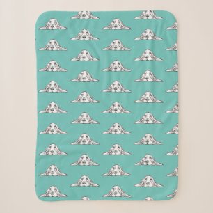 basset hound black white simple puppy dog eyes  sherpa blanket