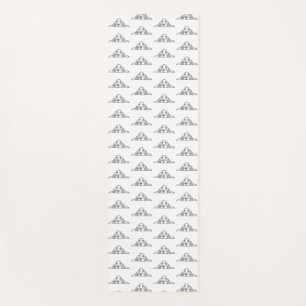 basset hound black white simple puppy dog eyes yoga mat