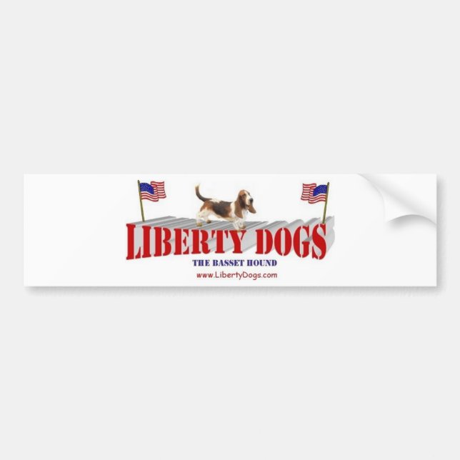 Basset Hound Bumper Sticker (Front)