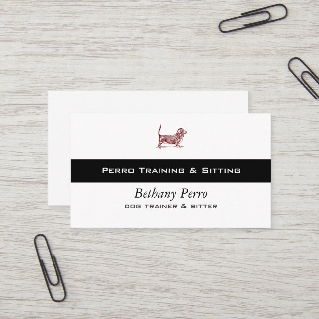 Basset Hound Business Card (Front/Back In Situ)