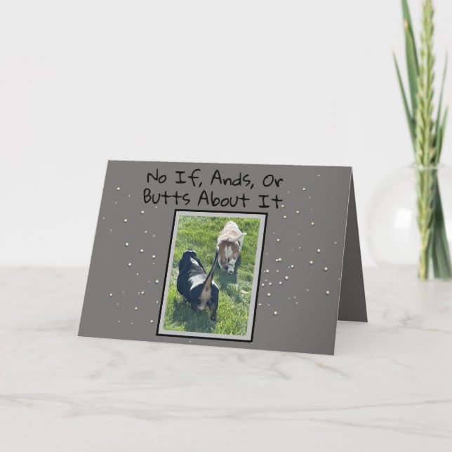 Basset Hound Butt Funny Carte d'anniversaire (Devant)