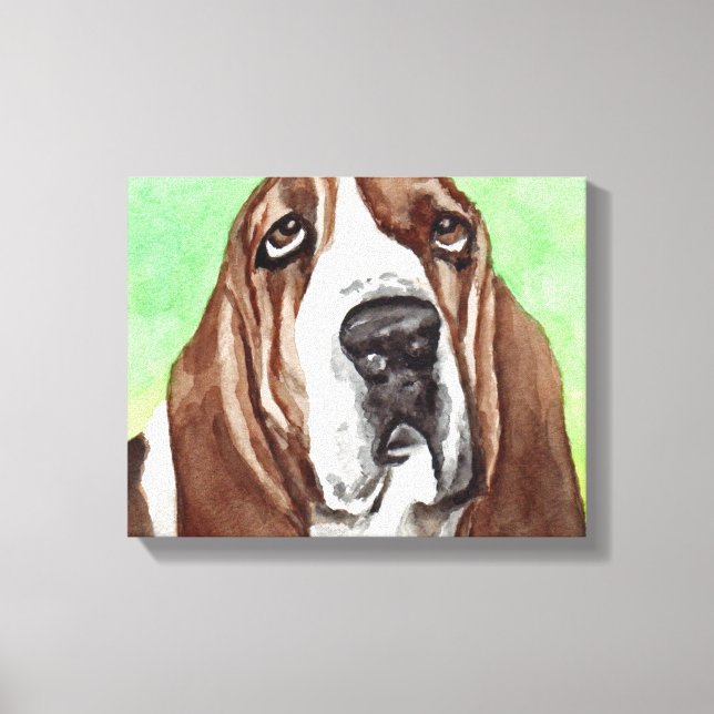 Basset Hound Canvas Art Prints (Front)