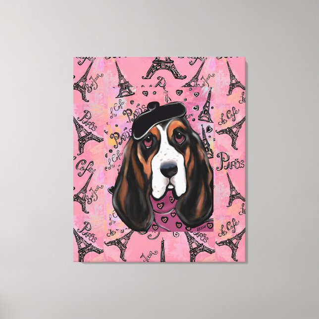 Basset Hound Canvas Print (Front)