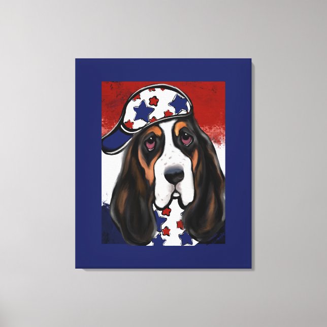 Basset Hound Canvas Print (Front)