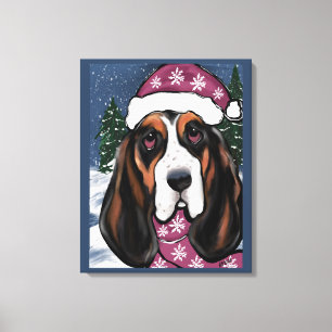 BASSET HOUND  CANVAS PRINT