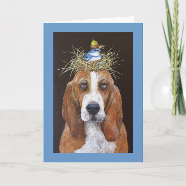 basset hound card (Front)