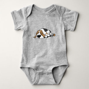 Basset Hound cartoon dog Baby Bodysuit