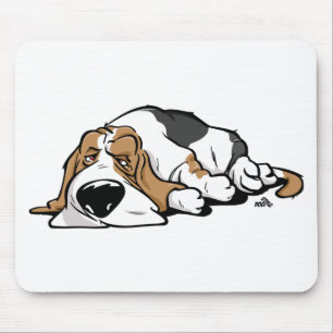 Basset Hound cartoon dog Mouse Pad