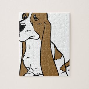 Basset hound cartoon jigsaw puzzle
