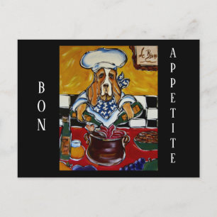 Basset Hound chef Postcard