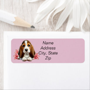 Basset Hound Chiot Avec Fleurs