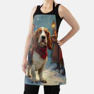 Basset Hound Christmas Carol Singers Painting Apron