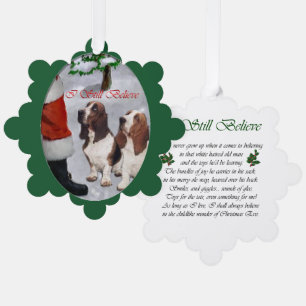 Basset Hound Christmas Gifts Ornament Card