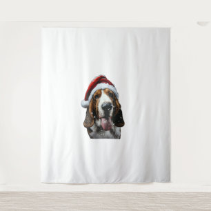 Basset Hound Christmas Tapestry