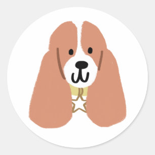 Basset Hound Classic Round Sticker