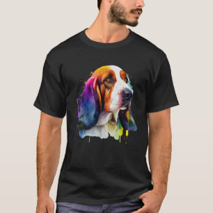 Basset Hound Colorful Pop Splash Tie Dye 1 T-Shirt