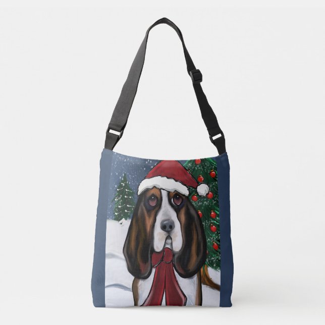 Basset Hound   Crossbody Bag (Front)