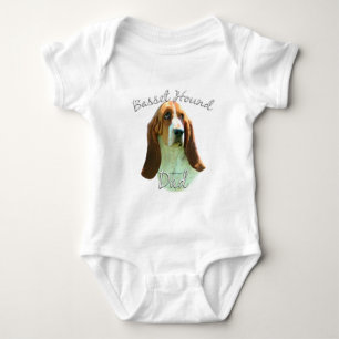 Basset Hound Dad 2 Baby Bodysuit