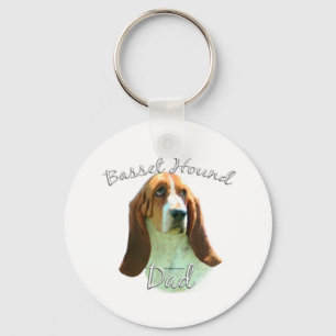Basset Hound Dad 2 Keychain