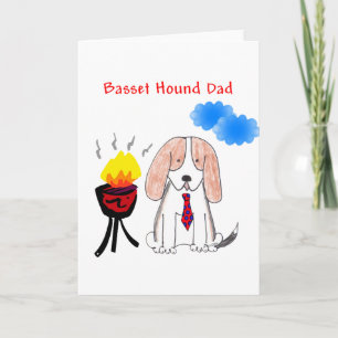 Basset Hound Dad Card