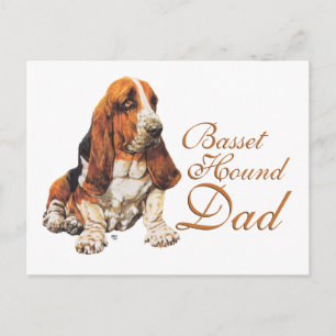 Basset Hound Dad Postcard