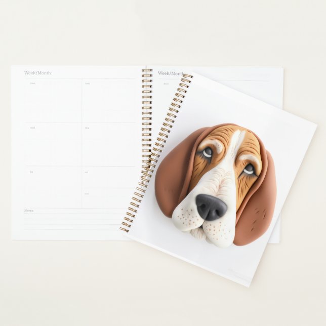 Basset Hound Dog 3D inspiré (Devant avec enveloppe)