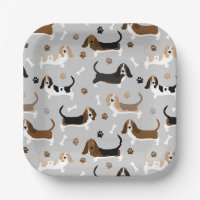 Basset Hound Dog Bones and Paws