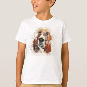 Basset Hound Dog Brown White Pet Hunter Doggie Fox T-Shirt
