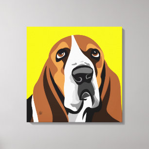 Basset Hound Dog Canvas Print