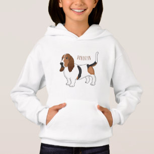 Basset hound dog cartoon illustration