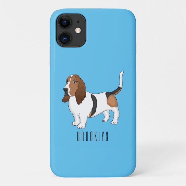 Basset hound dog cartoon illustration Case-Mate iPhone case (Back)