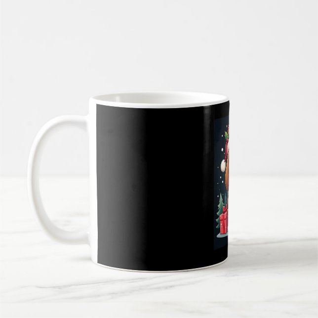 Basset Hound Dog Christmas Outfits Santa Hat Dog X Coffee Mug (Left)