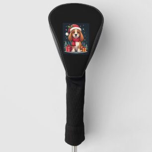 Basset Hound Dog Christmas Outfits Santa Hat Dog X Golf Head Cover