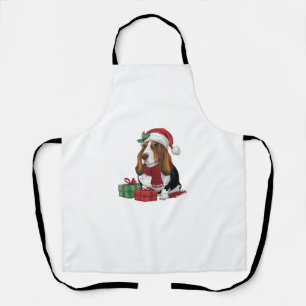 Basset Hound Dog Christmas Parties Holiday Santa D Apron