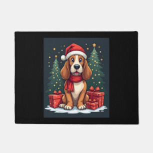 Basset Hound Dog Christmas Parties Santa Dog Lover Doormat