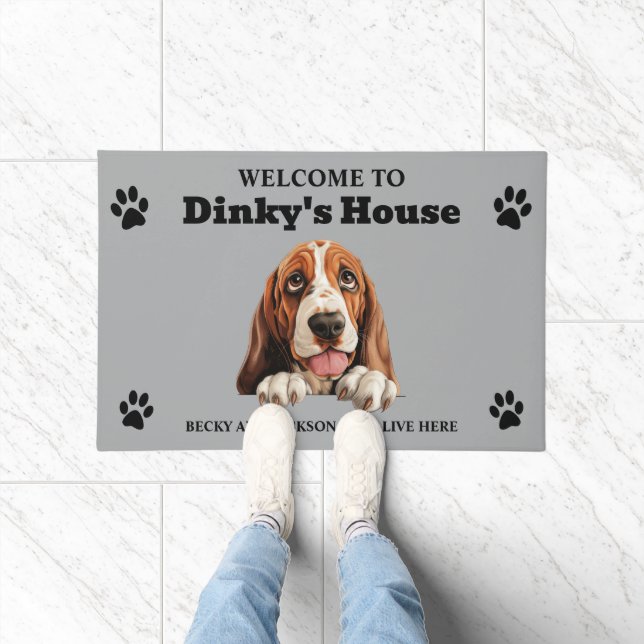 Basset Hound Dog Doormat (Indoor)